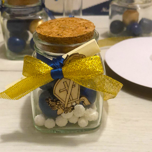 vasetto blu e oro